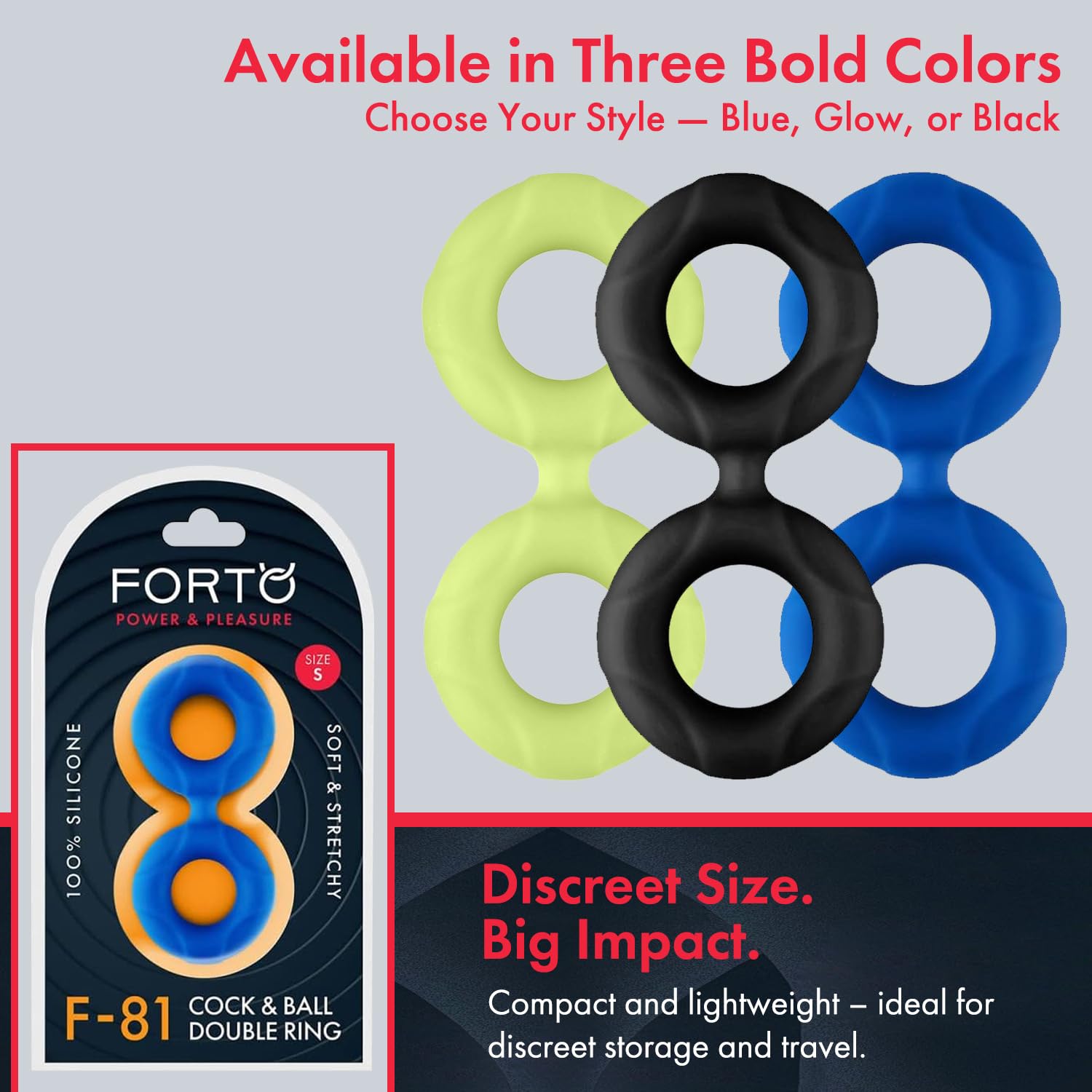 Forto F-81:Double Ring Liqu Sili 44mm Bl