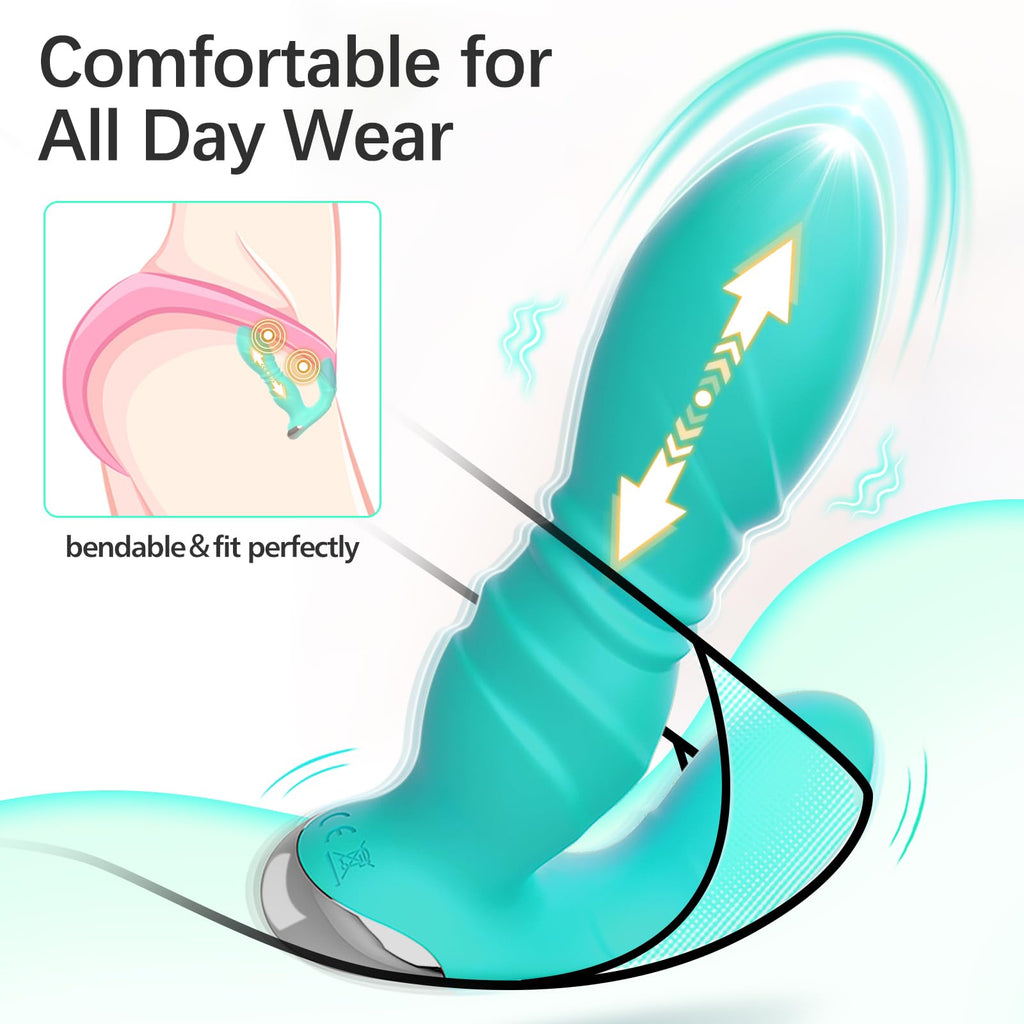 Adult Sex Toys for Women Pleasure - Wearable Thrusting Dildo with App&Remote Control Vibrators with 9 Powerful Strapless Strap-O
