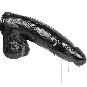 2.83 ' ' Diameter Huge Thick Dildo for G-spot Stimulation Orgasm, 13 inch Big Black Dildo with Strong Suction Cup, Realistic Gia