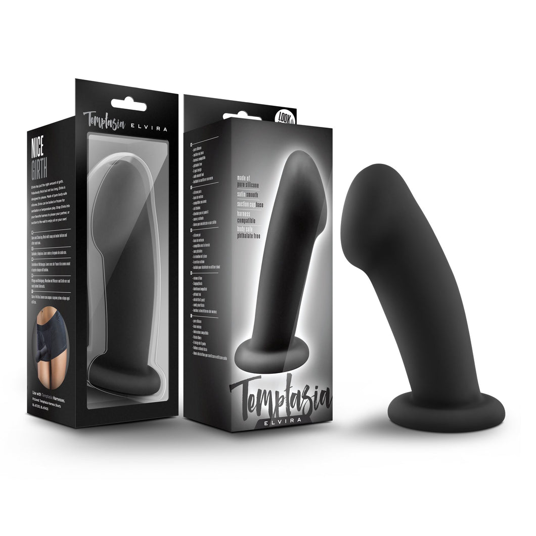 Blush Novelties Temptasia Elvira Silicone Dildo - 5.5 Inch Length And 2 Inch Width - Thick With Extra Girth - Strong Suction Cup