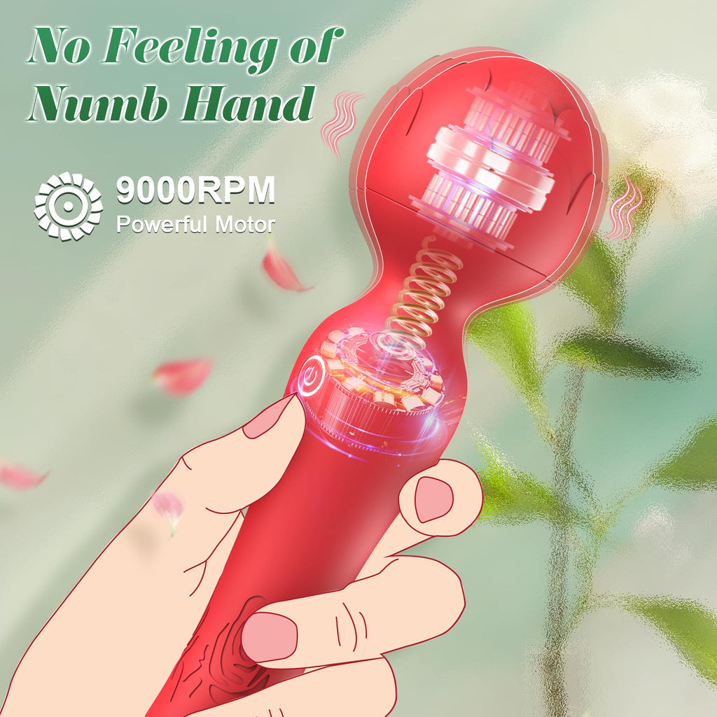 Wand Vibrator Rose Sex Toy - Clitoral Stimulator Anal Nipple G Spot Vibrators, Rose Adult Sex Toys Magic Quiet Cordless Massager