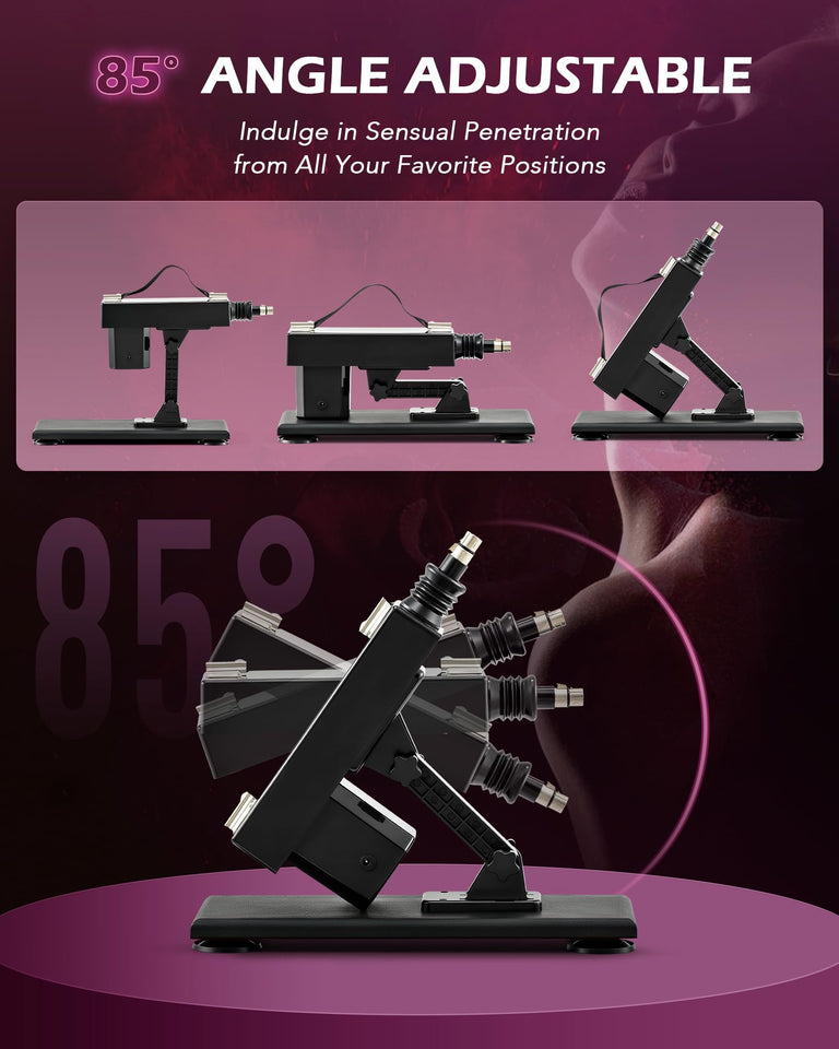 SENSUA Automatic Sex Machine, Dildo Thrusting Machine with 5 Dildos, Extension Bar, & Suction Cup Attachment for Women Men Coupl