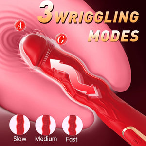 Women Sex Toys 9.6 Inch G Spot Vibrator, Realistic Silicone Huge Dildo Vibrator with 3 Wriggling & 10 Vibrating Modes Adult Toys