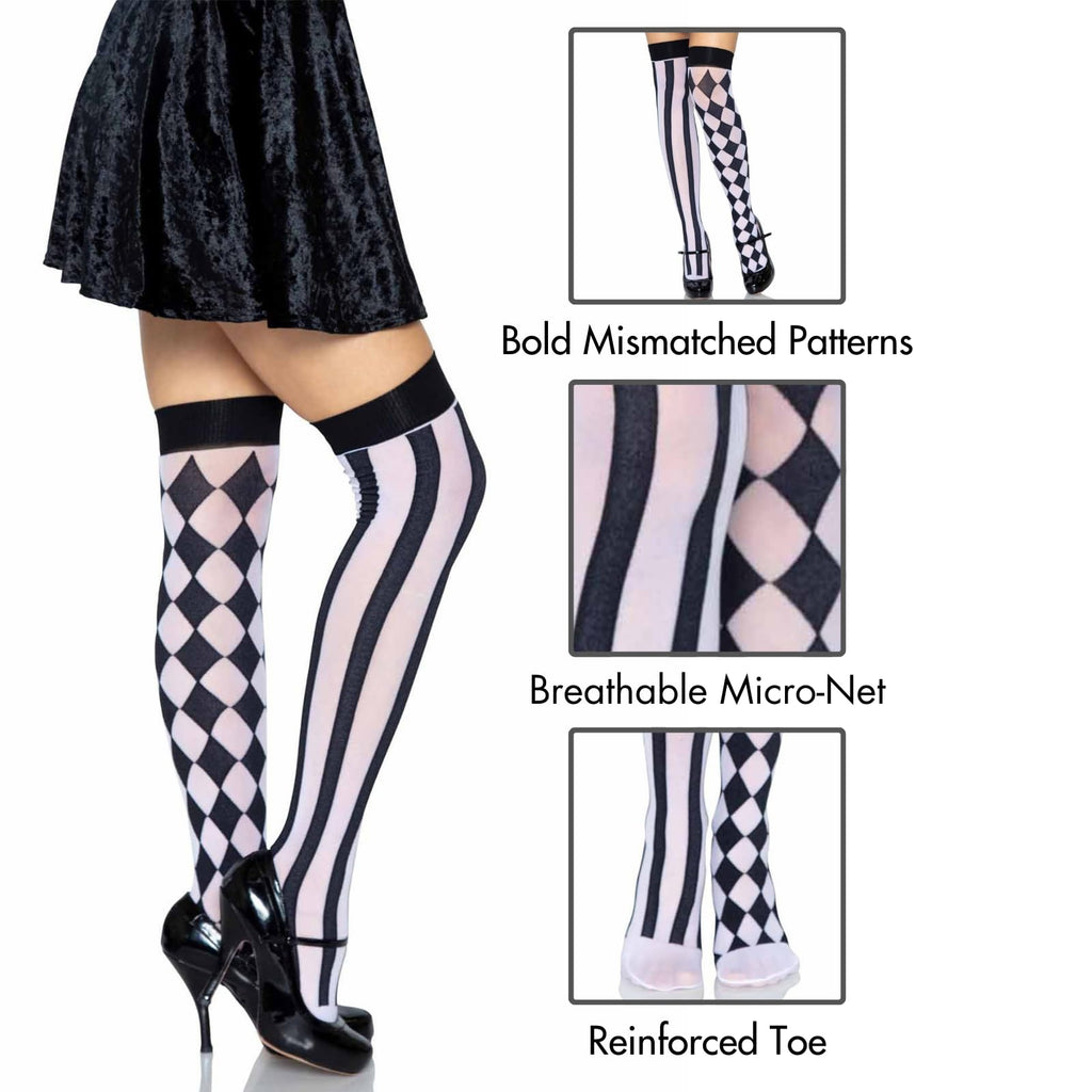 Harlequin Thigh Highs