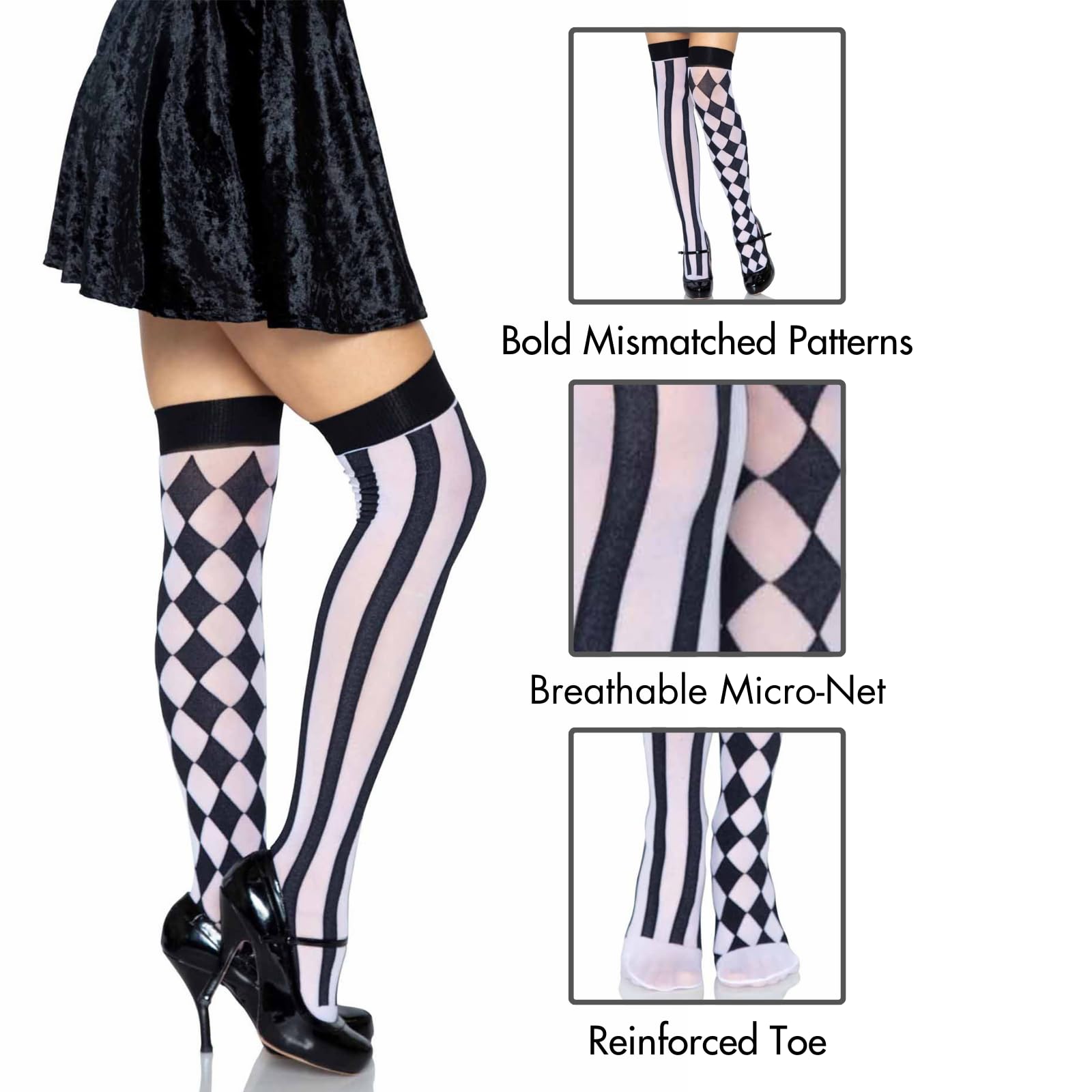 Harlequin Thigh Highs