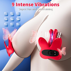 Nipple Toys Nipple Vibrator, BDSM Toys Nipple Clamps Vibrators with 9 Vibration Modes, Women Sex Toys Vibrating Nipple Clamps, A