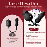 Rose Sex Toys with Thrusting Dildo - 3 in 1 Adult Toys Clitoral G Spot Vibrator Rose Sex Stimulator for Women with 9 Tongue Lick
