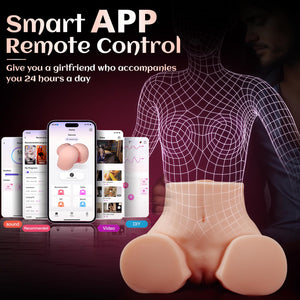 Vibrating Sex Doll Male Sex Toy for Men, BIG SHOCKED Automatic Male Masturbator Mens Sex Dolls Electric Pocket Pussy Fleshy Stro