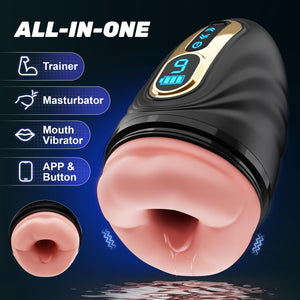 SYDOWARDAL Male Sex Toy for Men - Male Masturbator Penis Trainer Adult Toys, APP Control Sex Toys for Men, Mouth-Wrapped Men 's