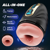 SYDOWARDAL Male Sex Toy for Men - Male Masturbator Penis Trainer Adult Toys, APP Control Sex Toys for Men, Mouth-Wrapped Men 's