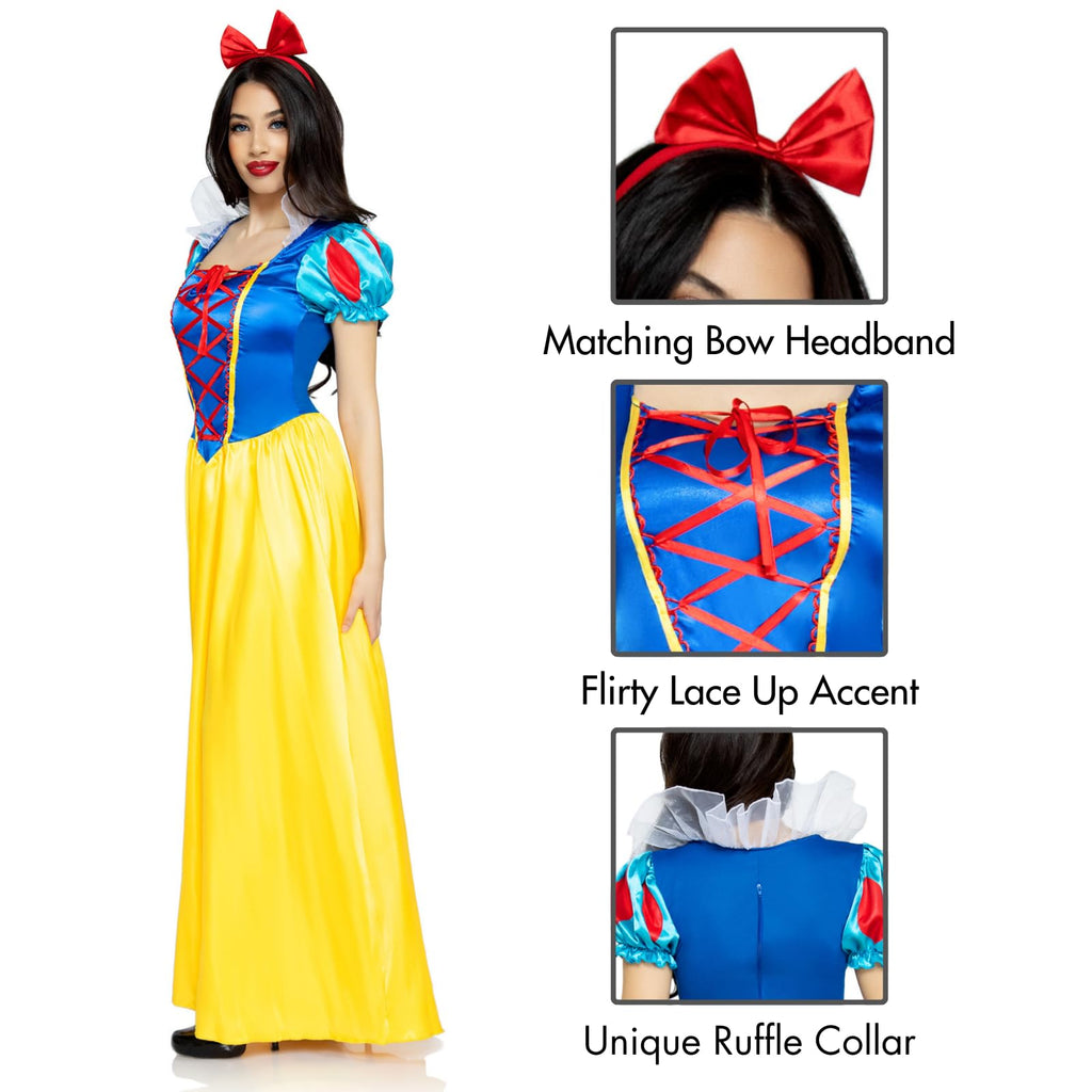 Leg Avenue 2Pc.Classic Snow White,Long Dr Multicolor Color