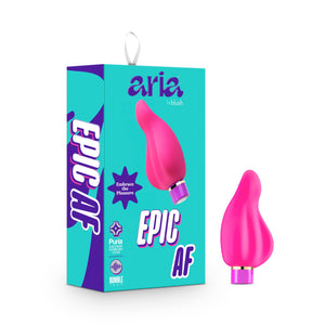 Blush Aria Epic AF Silicone Vibrator  RumbleTech Rumbly 10 Vibration Settings  IPX7 Waterproof and Easy to Clean  Curved to F