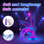 Hainuo 6" Blue Silicone Wolf Dog Knot Dildo - Realistic Thin Knotted Anal Toy with Suction Cup for Beginners, Fantasy Furry Alien Sex Toy