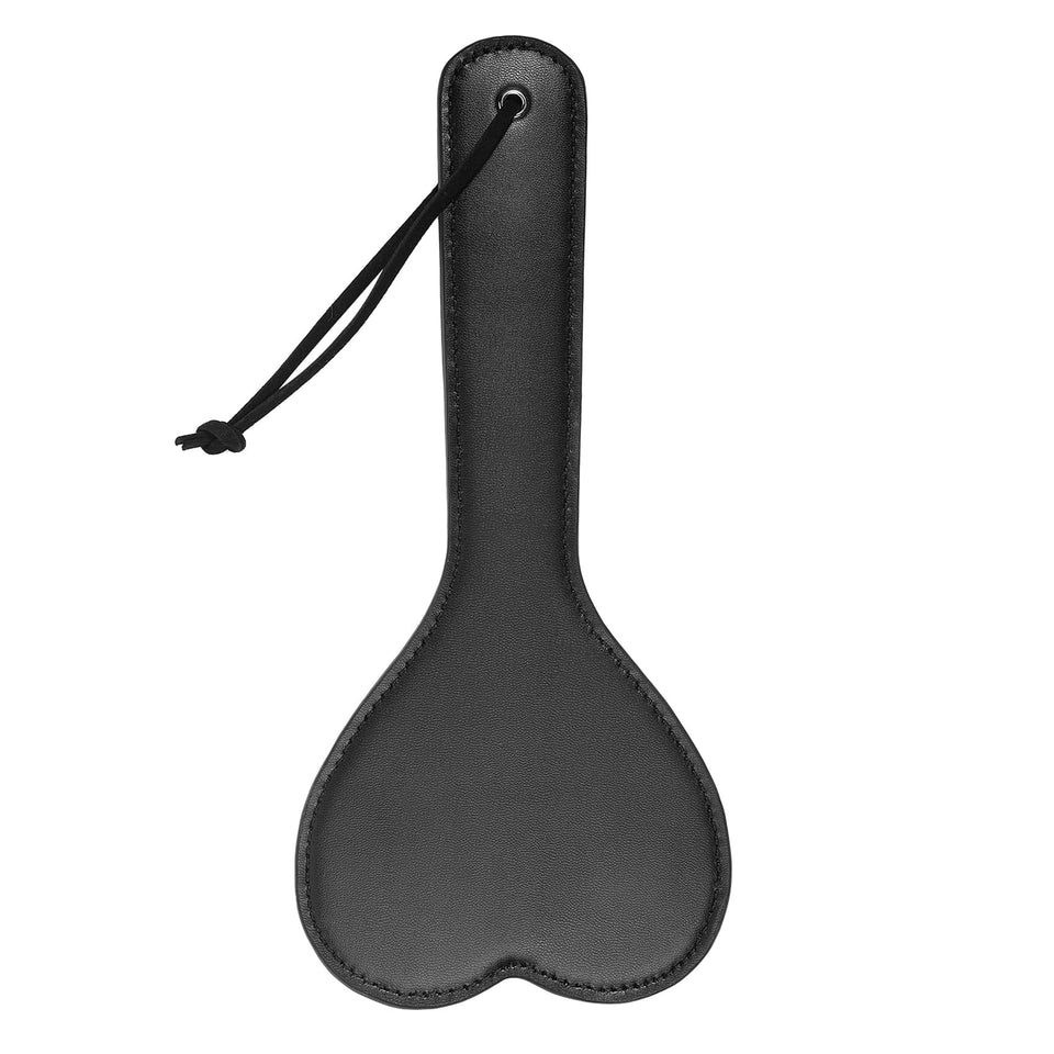 VENESUN SM Spanking Sexual Wide Paddle, 11.2inch Faux Leather Heart Sex Toys for BDSM Cosplay