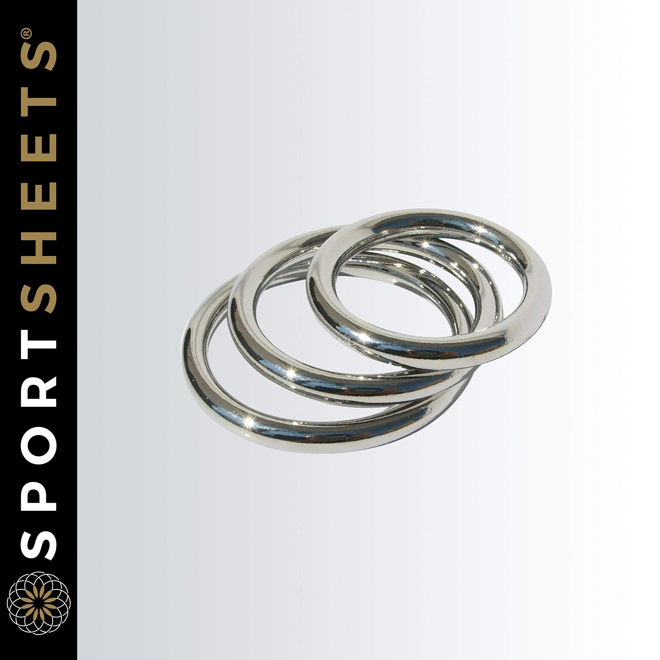 Sportsheets Manbound Metal C*Ckring, (3-Pack)