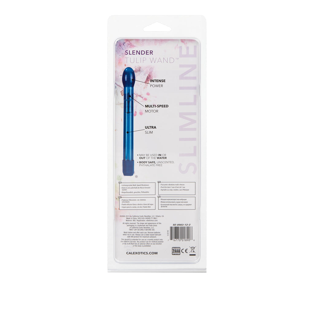 California Exotics Slender Tulip Wand Massager, Cobalt