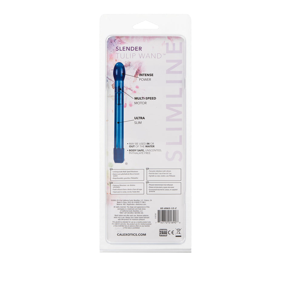 California Exotics Slender Tulip Wand Massager, Cobalt