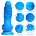 LZYAA Realistic Dildo, Liquid Silicone Material No Any Smell Adult Sex Toys Penis, Strong Suction Cup for Hand-Free 2 Balls G-Sp