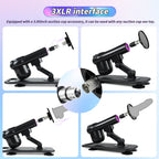 Sex Machine,Automatic Thrusting Sex Machine for Women and Men,3XLR Connector Love Machine with Dildo and Suction Cup Attachments