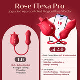 Sex Toys Rose Vibrator Dildo - MOOLIGIRL 4IN1 Adult Toys for Women with 9 Tongue Licking & Thrusting Dildos G Spot Vibrators, An