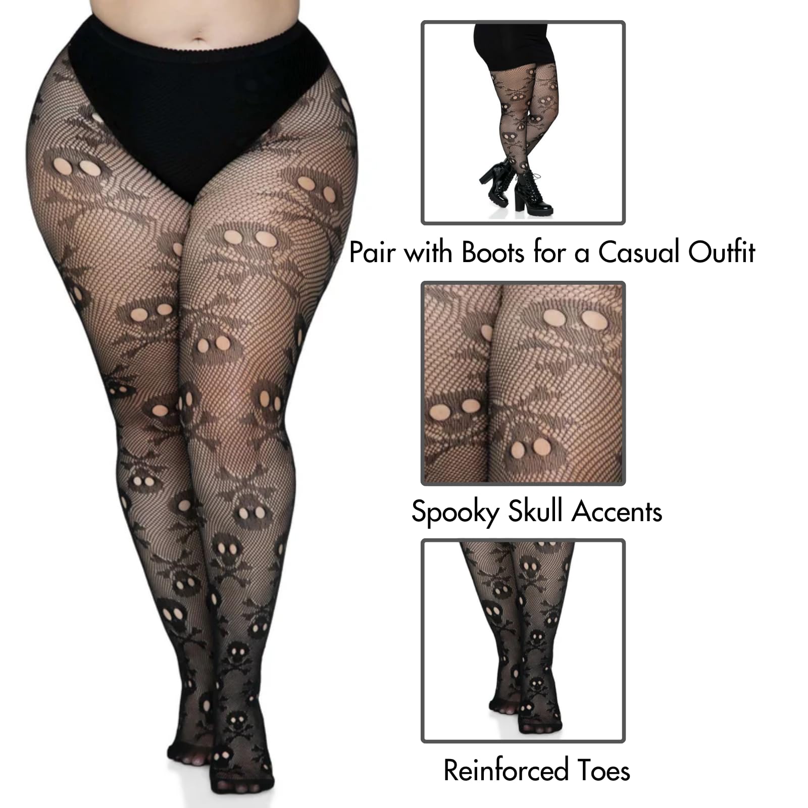 Pirate Booty Skull Net Tights.