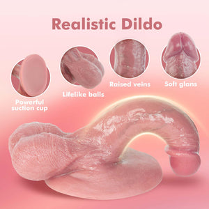Realistic Dildo Adult Sex Toys - UTIMI 7.1 Inch Silicone Penis for Men Women Female Beginners Body Safe Material Dildos with Str