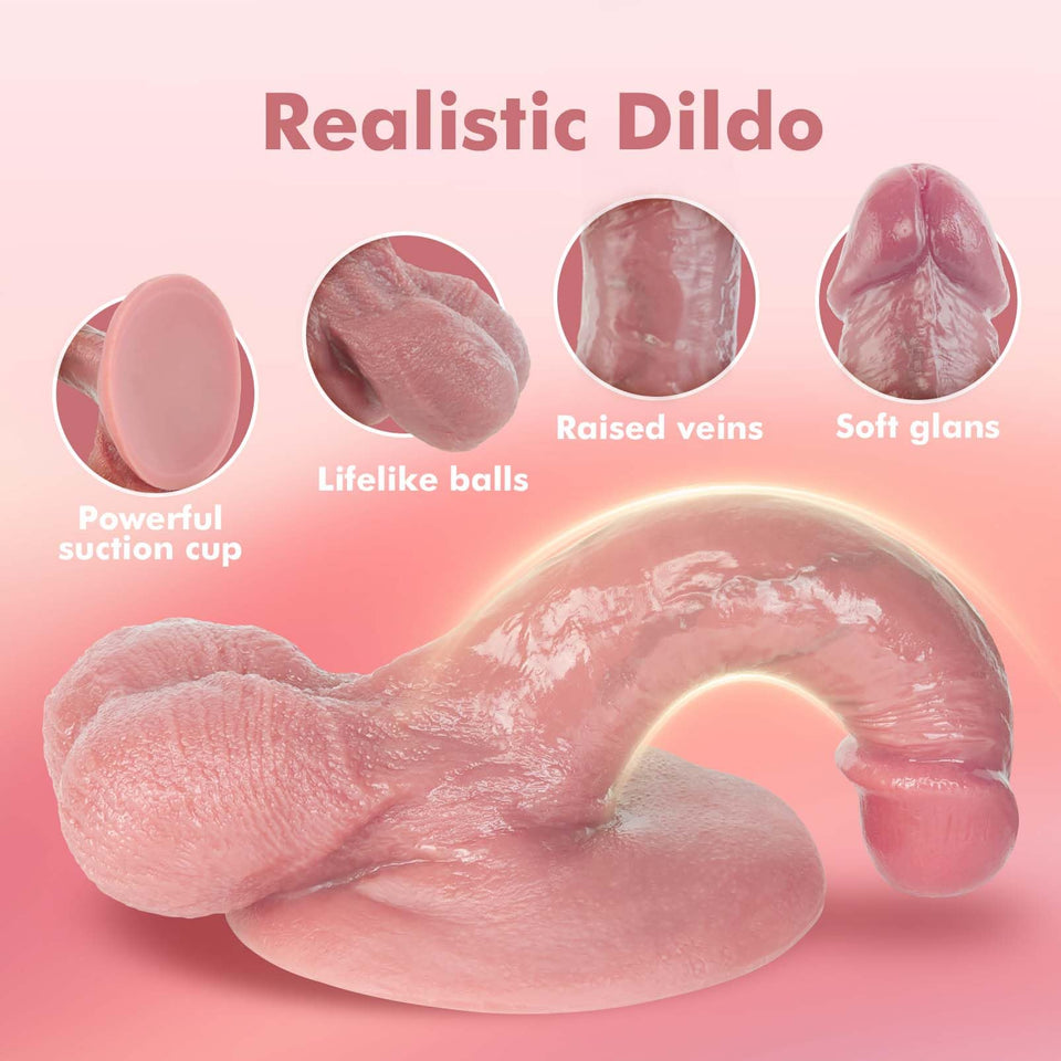 Realistic Dildo Adult Sex Toys - UTIMI 7.1 Inch Silicone Penis for Men Women Female Beginners Body Safe Material Dildos with Str