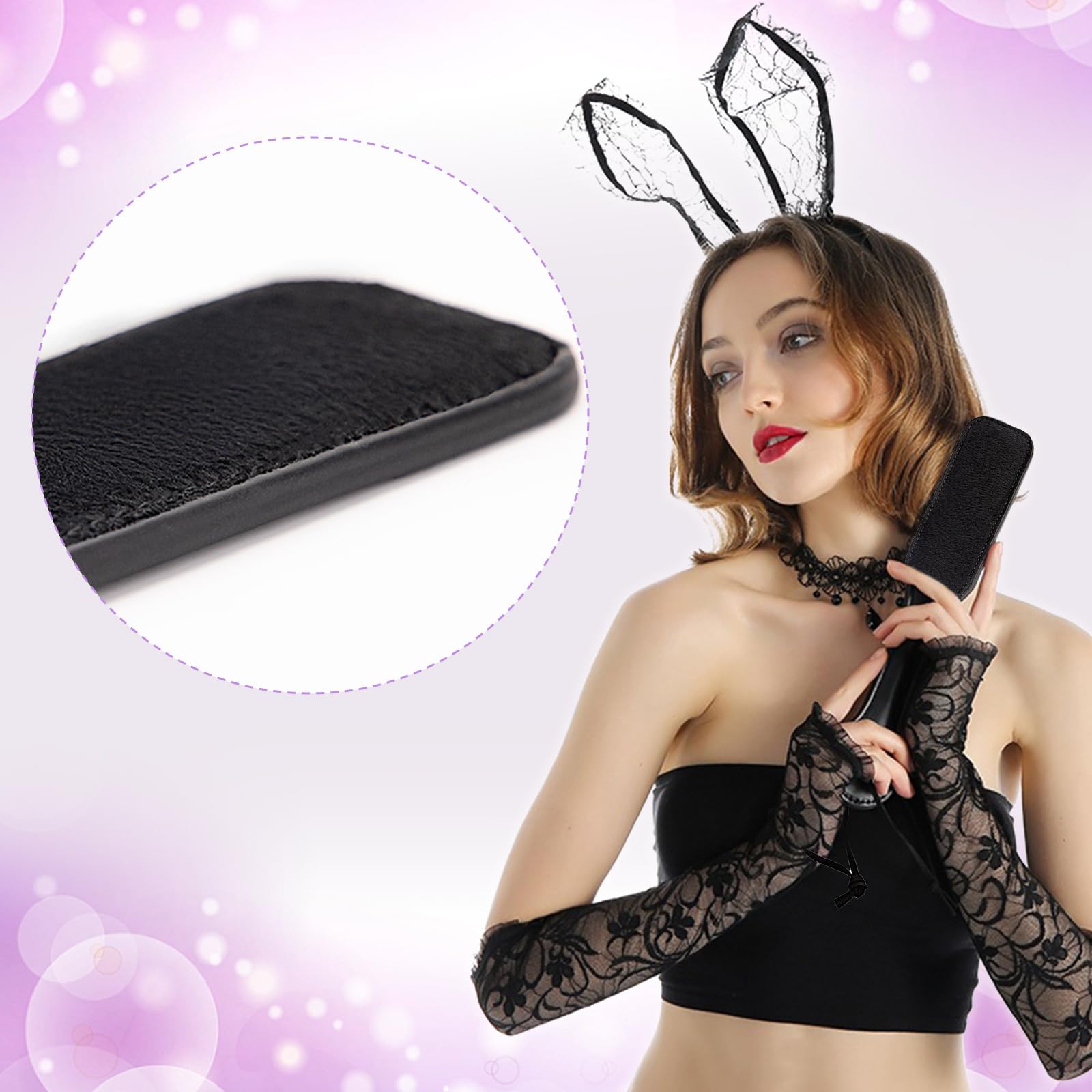 4Pcs Sex Feather Bondage Paddle Set.Leather Whip Spanking Whip for Couples Role Play Accessories,Bondage Restraint Sex Flogger P