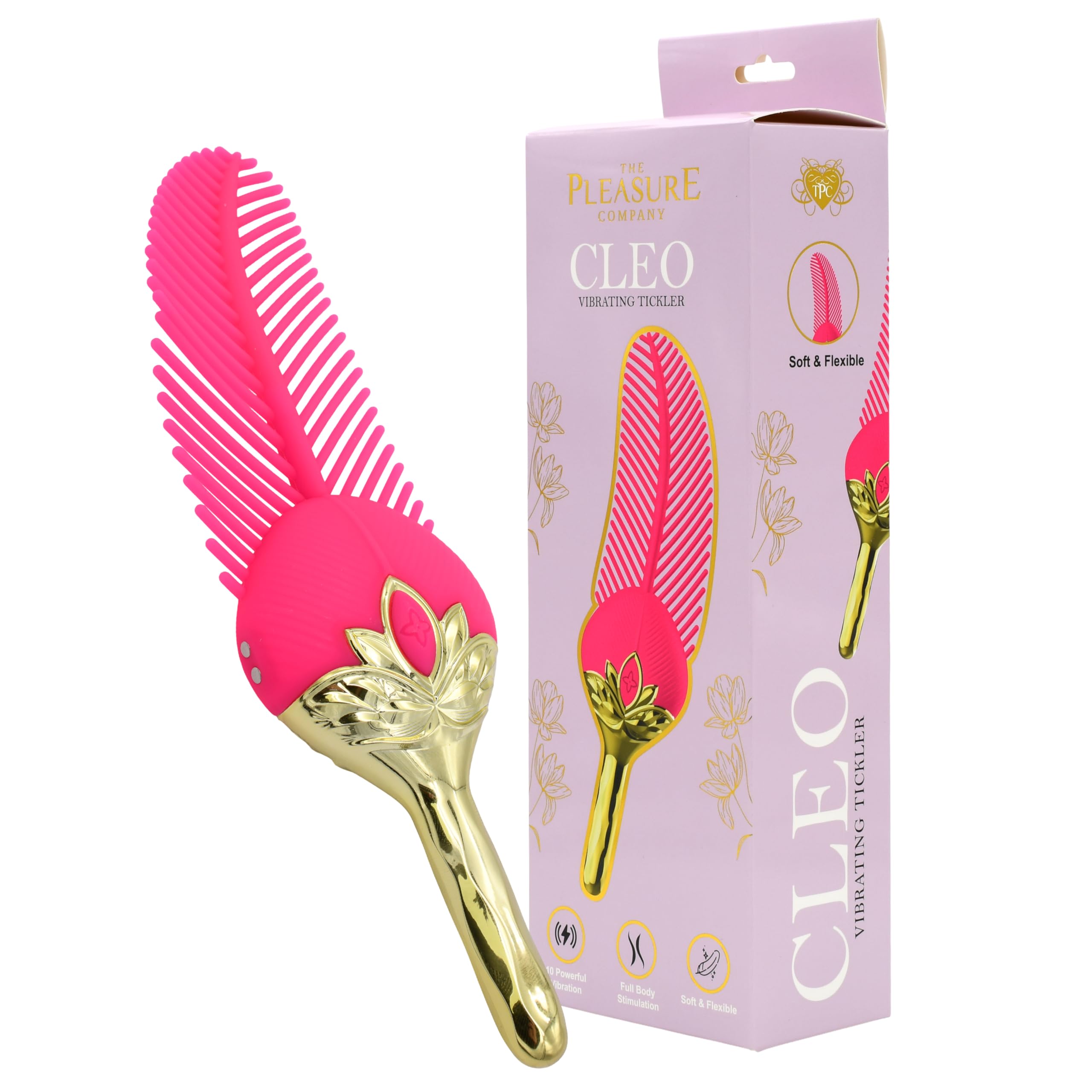 TPC Cleo Vibrating Tickler Pink