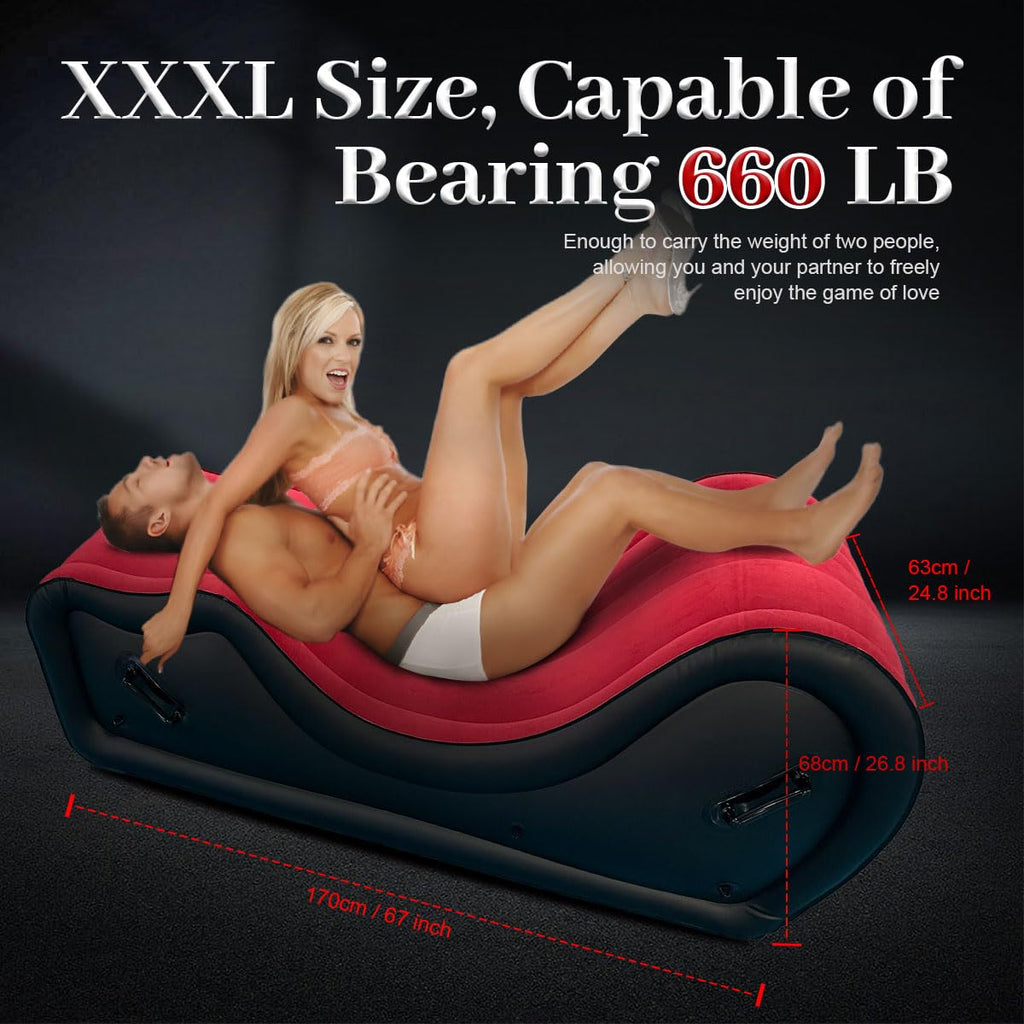 Sex Furniture for Couples BDSM, Inflatable Sex Bondage Sofa Chair with Built-in Air Pump, G Spot Position Pillow Ramp Cushion Se