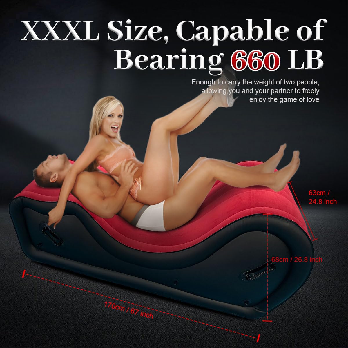 Sex Furniture for Couples BDSM, Inflatable Sex Bondage Sofa Chair with Built-in Air Pump, G Spot Position Pillow Ramp Cushion Se