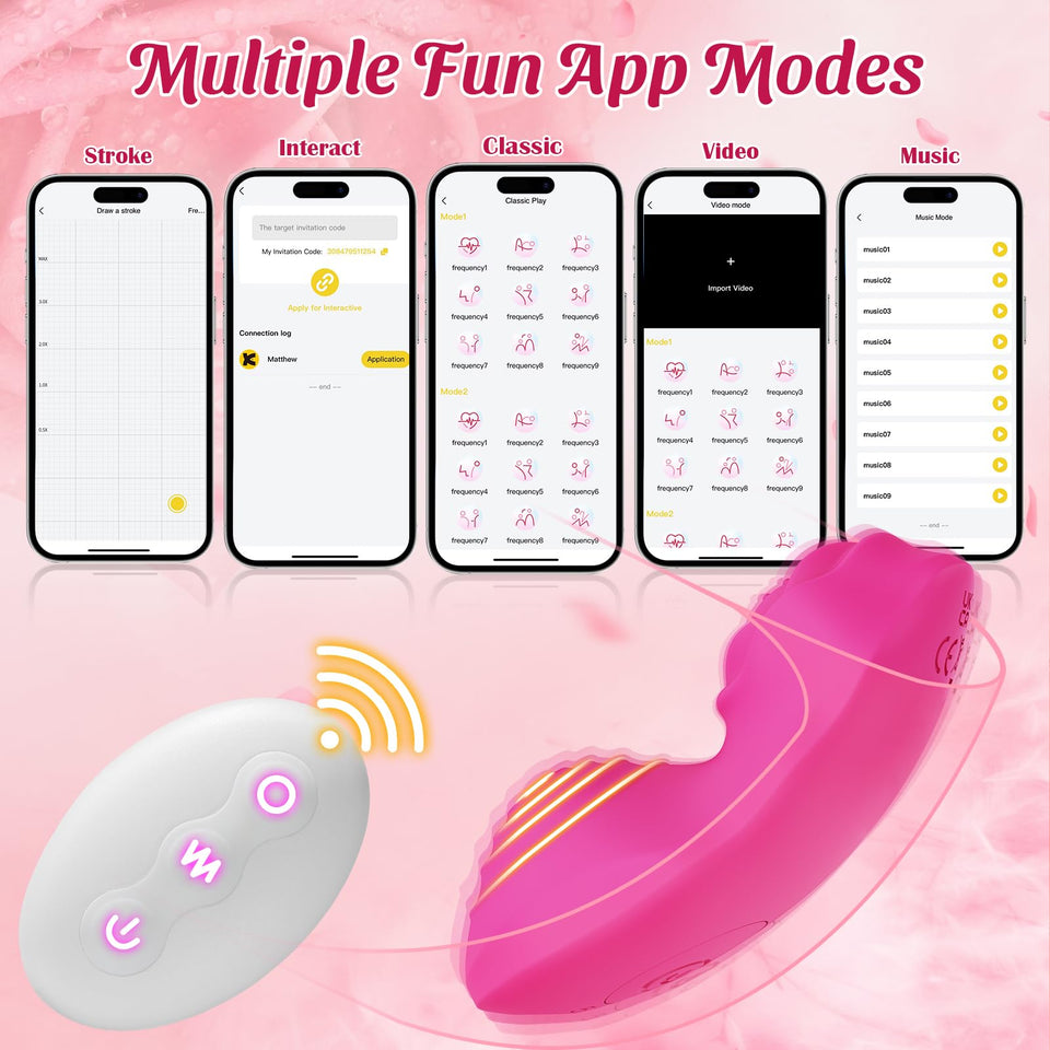 LUKIKI Adult Toys Female Sex Toys - Wearable Panty Vibrator with Rose Design, 9 * 9 Vibrating Women Sex Toy for Clit Stimulation