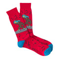 K. Bell Socks Mens Animal Novelty Crew Socks, Red (Bigfoot Boombox), Shoe Size: 6-12