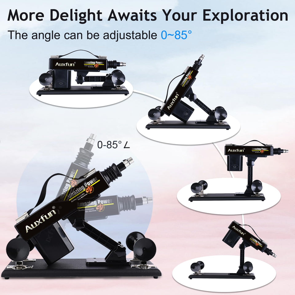 Sex Machine Fuck Machine with 3XLR Connector,Dildo Machine with Realistic Dildo, Love Machine Sex Toys 7 Attachments with Suctio