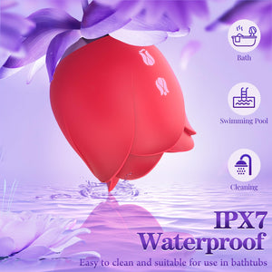 Vibrator Adult Sex Toys for Women - Neworld 2IN1 Flapping Vibrator Rose Sex Toy, 9 Tappling & Sucking Adult Toys, Anal G spot Cl