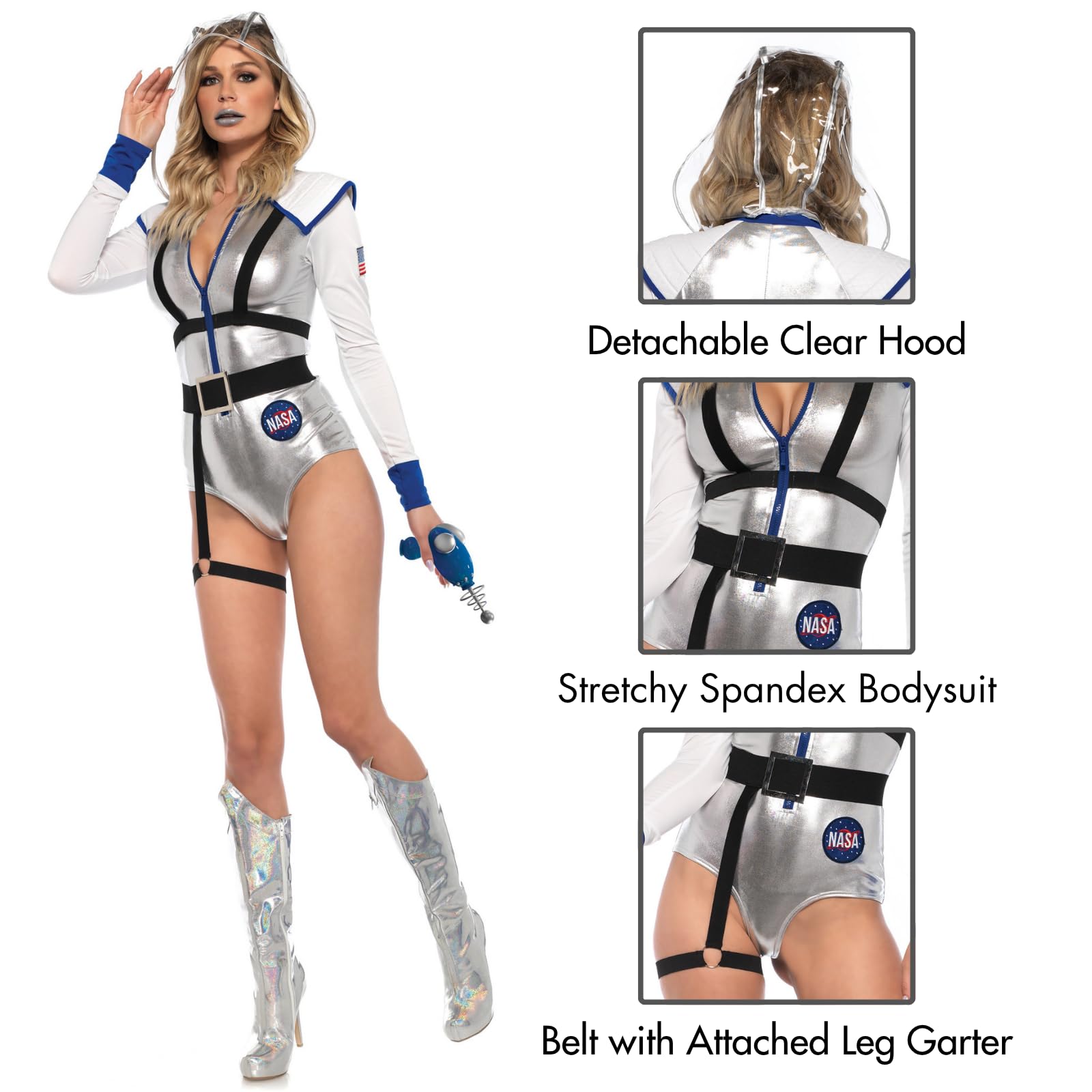 Leg Avenue 3Pc.Galaxy Girl, Includes Lame Multicolor Color
