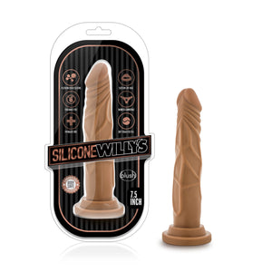 (D) Silicone Willy'S 7.5 Silicone Dildo Mocha ''