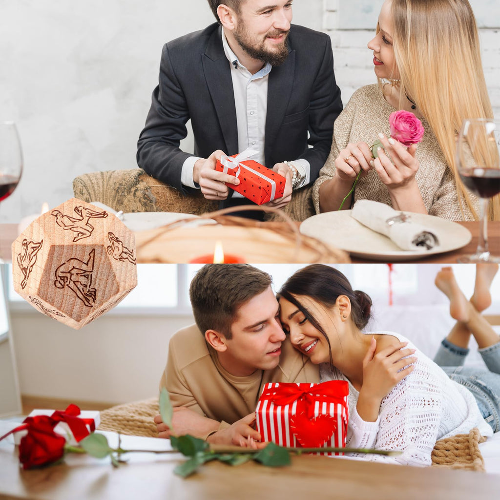 Rabrgab Couple Dice Sex Dice, Date Night Dice for Couples, Funny Dice for Adults Game Naughty Dice for Couples, Wedding Christma