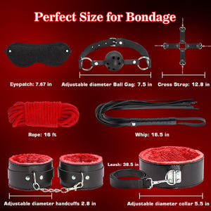 BDSM Bondage Restraints for Adult Toys, 12 Pcs Bondage Gear and Accessories Sex Toys for Women and Couples
