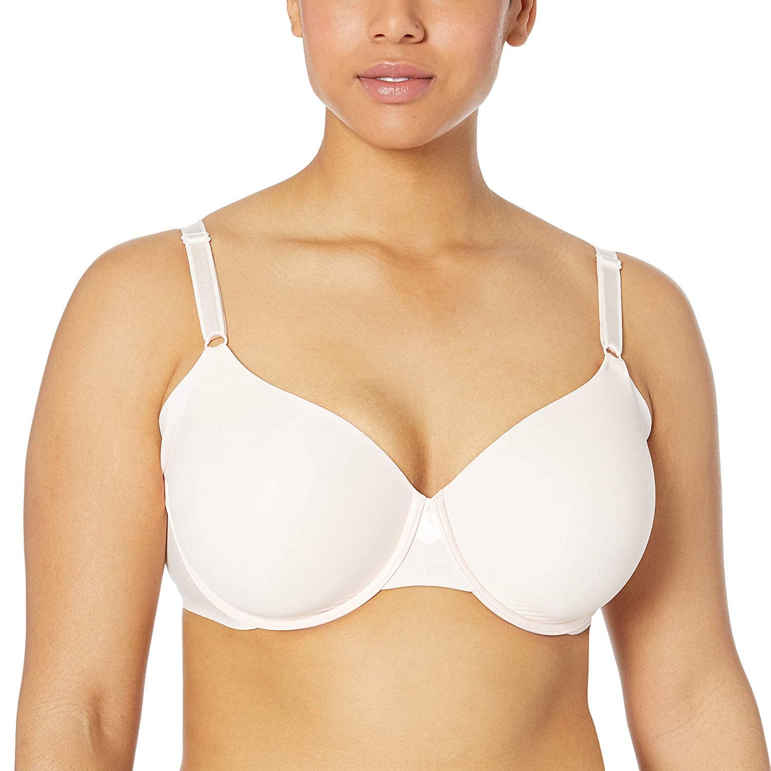 Olga Womens Plus Size No Side Effects Underwire Contour Bra, rosewater, 42C