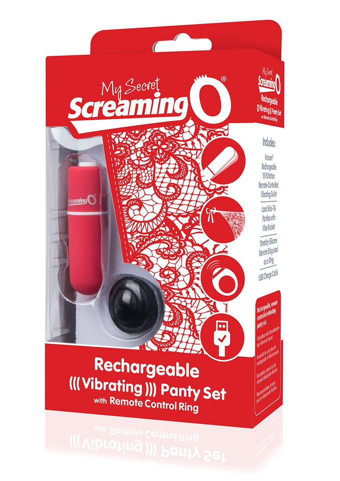 Screaming O My Secret Charged Remote Control Panty Vibe | Female Vibrator (Red)