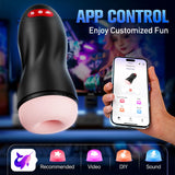 Automatic Male Masturbator, Sucking Male Masturbators Penis Pump with 9 Suction & 10 Vibrating & Heating Mens Male Sex Toys, Han