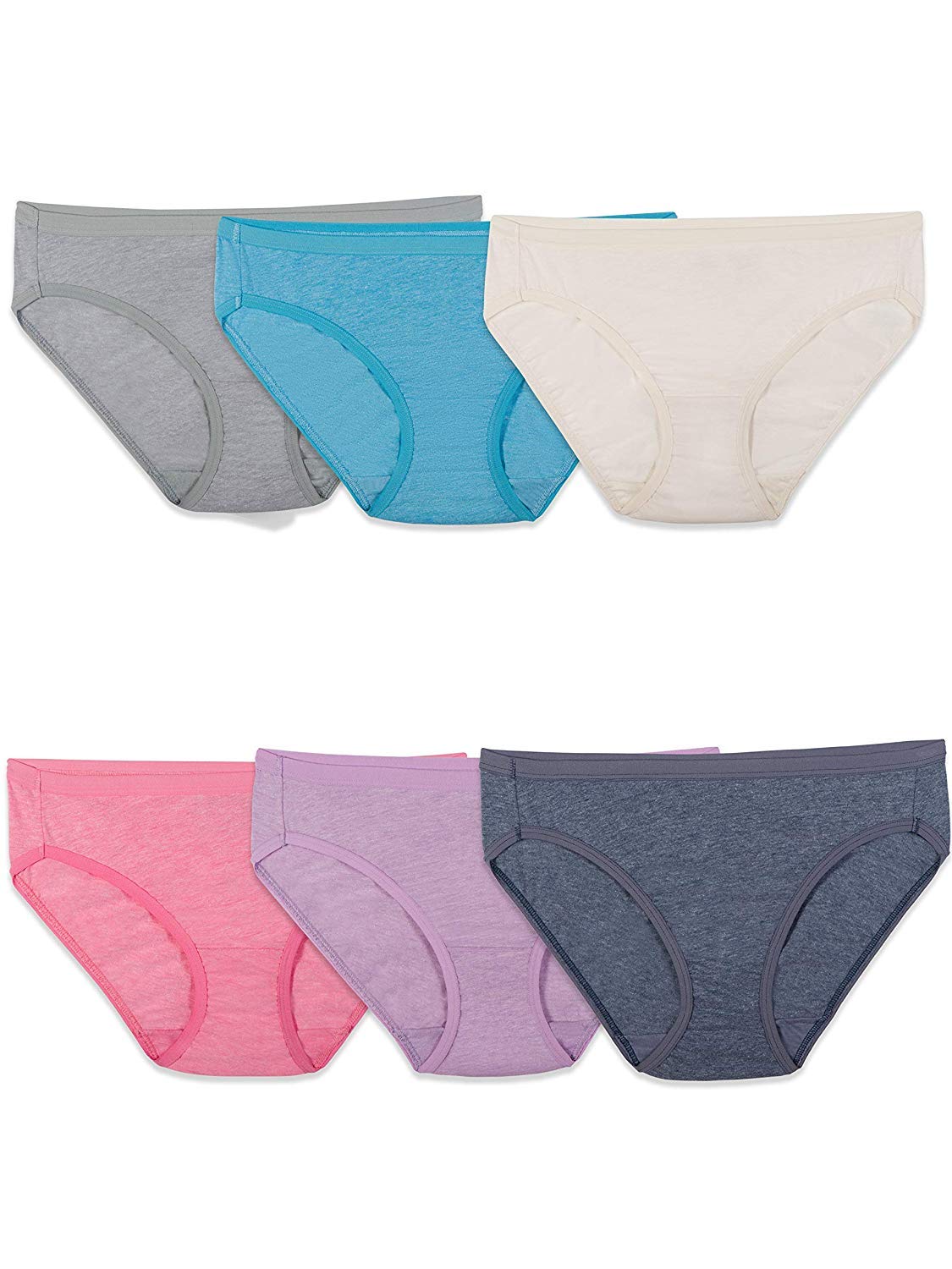 Fruit Of The Loom Womens Beyondsoft Panties, Bikini-Cotton Blend-6 Pack, 8