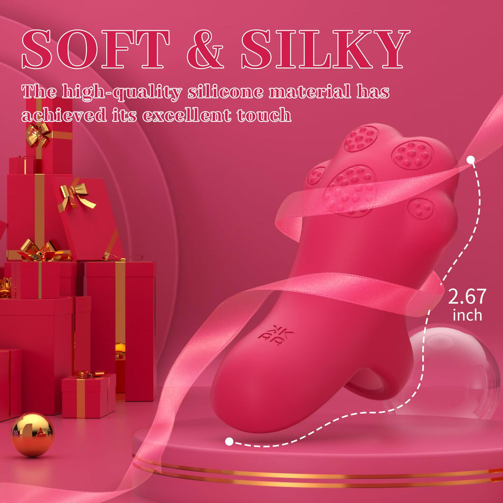 Finger Sex Toys Vibrator for Women, STUKUNI Cat Paw Shape Bullet Vibrator G-Spot Clitoral Stimulator with 9 Vibrations Finger Ad