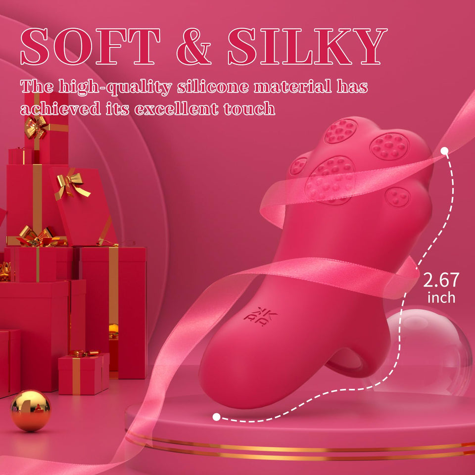 Finger Sex Toys Vibrator for Women, STUKUNI Cat Paw Shape Bullet Vibrator G-Spot Clitoral Stimulator with 9 Vibrations Finger Ad