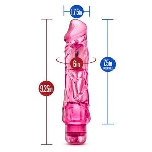 Blush Wild Ride - 9'' Long Soft Large 2'' Thick Realistic Vibrating Dildo - Multi Speed Powerful Vibrator - Ipx7 Waterproof - Bo