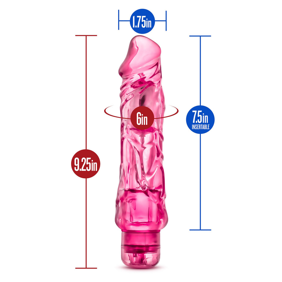 Blush Wild Ride - 9'' Long Soft Large 2'' Thick Realistic Vibrating Dildo - Multi Speed Powerful Vibrator - Ipx7 Waterproof - Bo