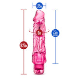 Blush Wild Ride - 9'' Long Soft Large 2'' Thick Realistic Vibrating Dildo - Multi Speed Powerful Vibrator - Ipx7 Waterproof - Bo