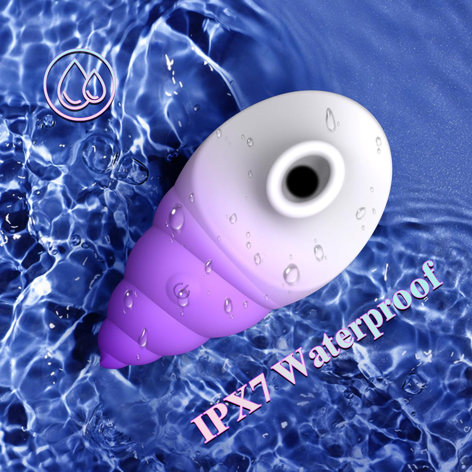 Sucking Vibrator Women Sex Toys - Bszone Conch Adult Sex Toys Clitoral Nipple Suction Vibrators with 10 Sucking Modes, Wide Open