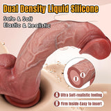 Realistic Huge Dildo Sex Toys - Coocfan 10.8'' Dual-Layer Silicone Big Dildos Lifelike Giant Dildo for G Spot and Anal Play with